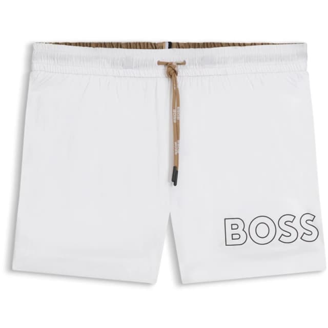 Boss Mens Mooneye Swim Shorts White male XL