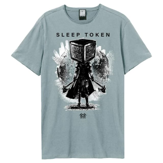 Amplified Amplified Men Axe Samarui Sleep Token T-Shirt in Pale Blue Size: X-Small Pale Blue XS Male 5063527948786