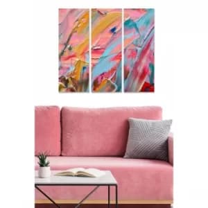 MDF197416079 Multicolor Decorative MDF Painting (3 Pieces)