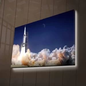 NASA-034 Multicolor Decorative LED Lighted Canvas Painting