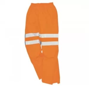 Oxford Weave 300D Class 2 Breathable Hi Vis Breathable Trousers Orange M