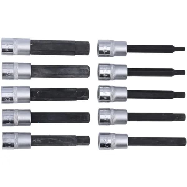 LASER TOOLS Long Hex Socket Bit Set 3/8D 10pc 7163 - Laser Tools 5018341071639