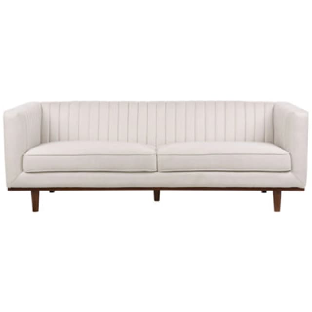 Beliani Sofa 3 Seater Skaule Fabric Beige