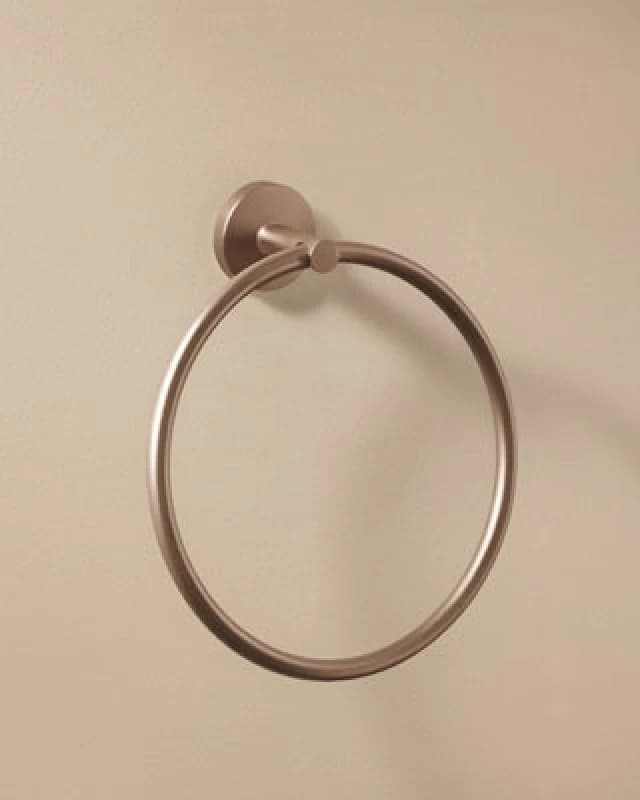 Cosmic Towel Ring, 20Cm, Matt Copper, Adhesive Or Screw-In, Hidden Fixings, Anti-Corrosion, Start Collection