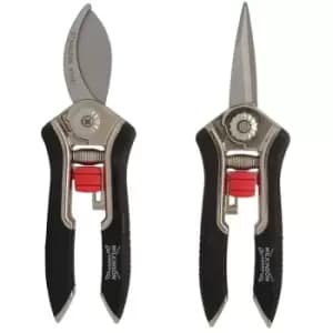Wilkinson Sword Precision Bypass Pruner Secateurs Snips Twin Pack Gardening Set