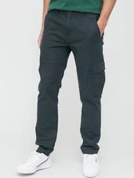 Superdry Core Cargo Trouser, Washed Black, Size S, Men
