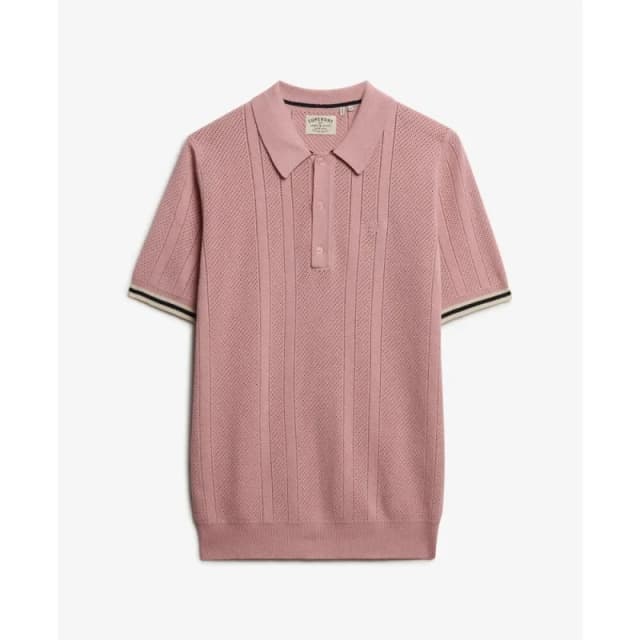 Superdry Textured knit polo Superdry Rose Male S