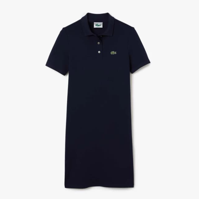 Lacoste Stretch Cotton Piqu Polo Dress - Blue Blue 8
