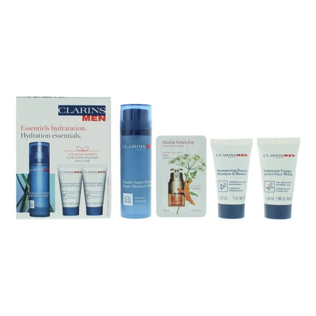 Clarins Hydration Essentials 4 Piece Gift Set: Balm 50ml - Shower Gel Shampoo