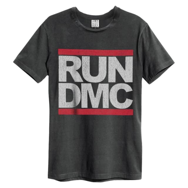 Amplified Amplified Men Run DMC Logo T-Shirt in Charcoal Size: Small Charcoal S Male 5063470091874