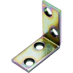 Wickes 30mm Galvanised Angle Bracket Pack 4