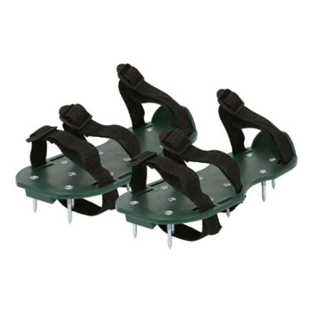 Harbour Housewares Lawn Aerator Shoes - Adjustable Strap-On Lawn Spike Sandals With 13 X 1.5 Steel Spikes - Soil Aeration Tool
