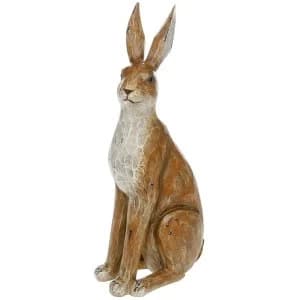 Large Country Brown Sitting Hare Ornament