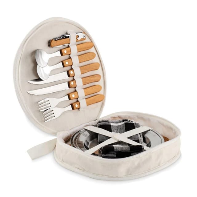 Treat Republic Luxury Bamboo Tableware Picnic Set White unisex Standard