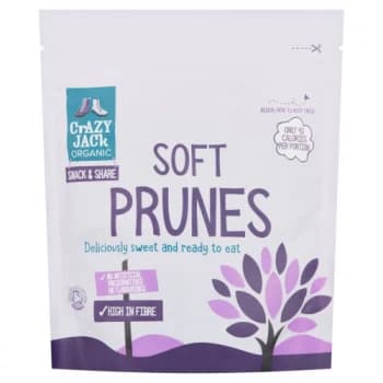 Crazy Jack Organic Ready To Eat Soft Prunes - 200g (8 minimum)