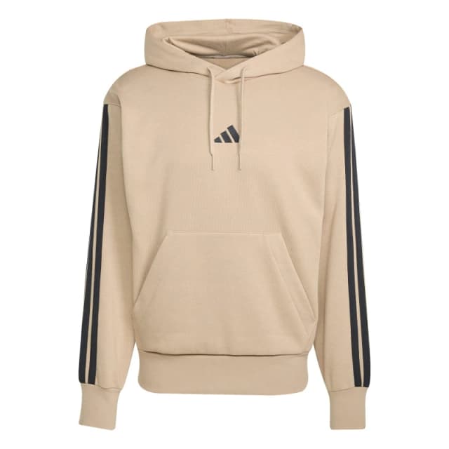 adidas Essentials Fleece 3-Stripes Hoodie Mens Sandstone male M