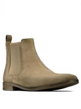 Clarks Stanford Top Boots - Sand, Size 9, Men