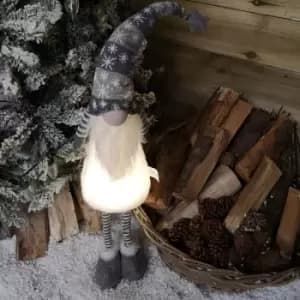 90cm Tall Christmas Gnome Gonk Nordic Decoration Grey Snowflake Hat Standing