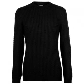 Linea Eastcastle Cable Jumper Mens - Black