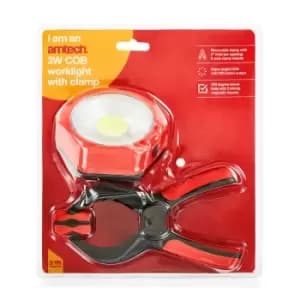 Amtech 3W COB LED Worklight With Clamp