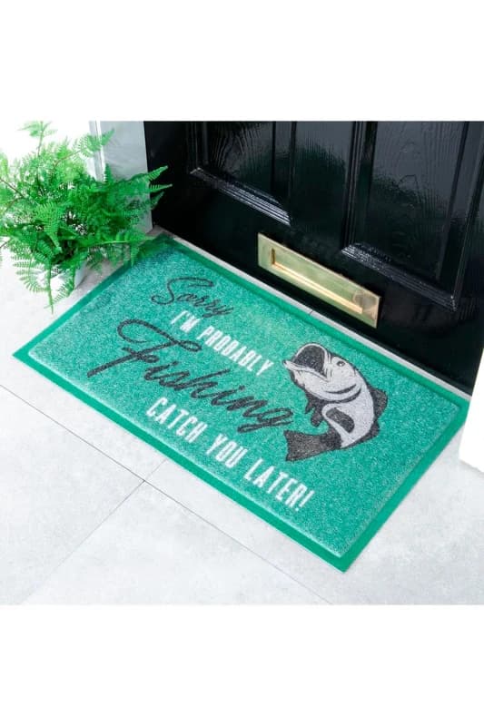 Native Natural I'm Probably Fishing Doormat (70 X 40Cm)