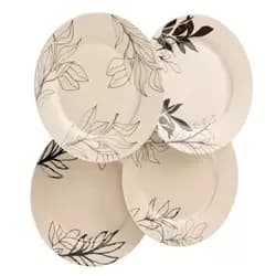 Minimal Flora Tea Plates Set of 4