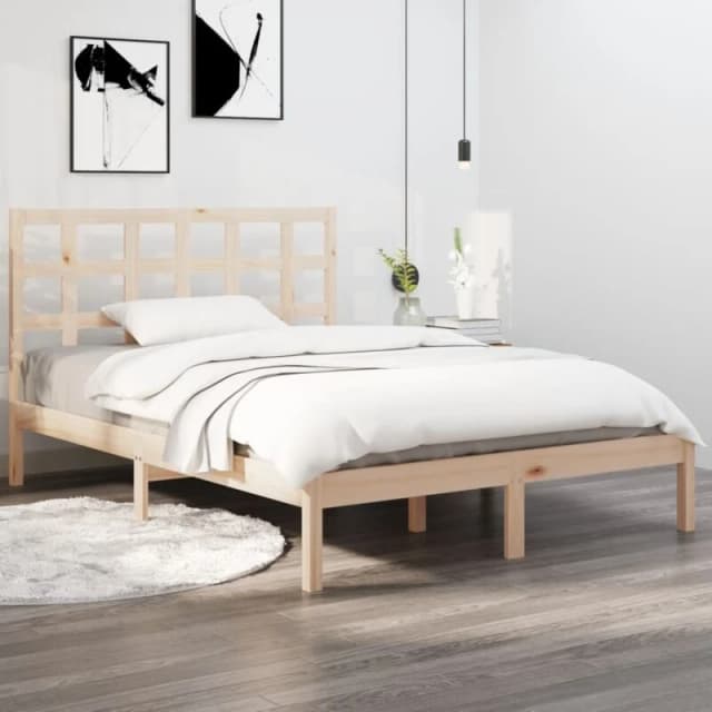 VIDAXL Bed Frame without Mattress 120x190cm Small Double Solid Wood Vidaxl 8720287041825