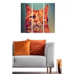 MDF3295856 Multicolor Decorative MDF Painting (3 Pieces)