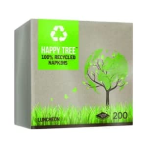Luncheon Ultra Ply Happy Tree 8-Fold Napkins (Pack of 200) 3318RCHT