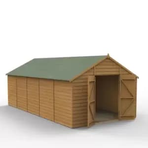 Forest Garden 20X10 Ft Apex Shiplap Wooden Shed With Floor (Base Included) - Assembly Service Included