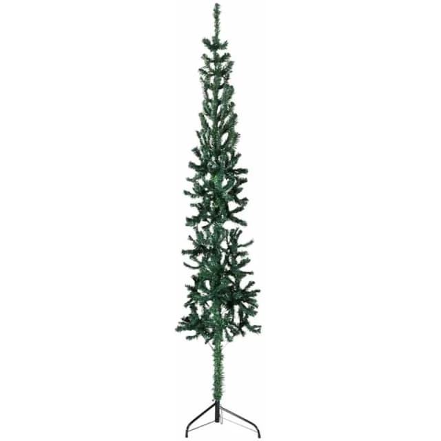 VIDAXL Slim Artificial Half Christmas Tree with Stand Green 210cm Vidaxl 8720287001058