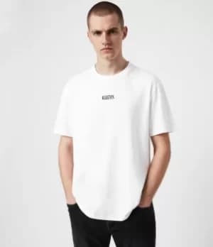 AllSaints Mens Opposition Crew T-Shirt, Optic White, Size: S