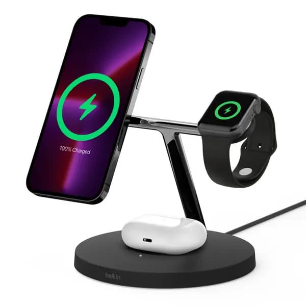 Belkin 3-in-1 Wireless Charger with MagSafe 15W WIZ017myBK