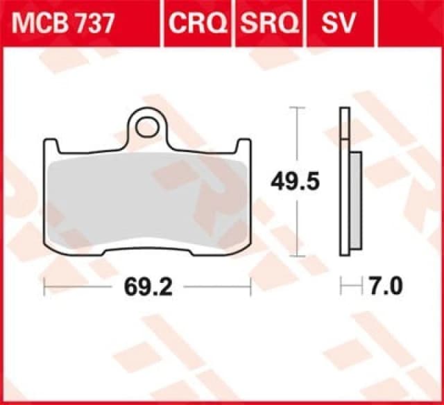TRW Lucas Brake pad MCB737