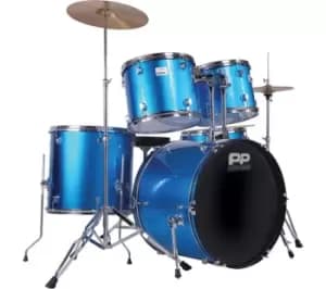 PP DRUMS PP250BL 5 Piece Drum Kit - Blue