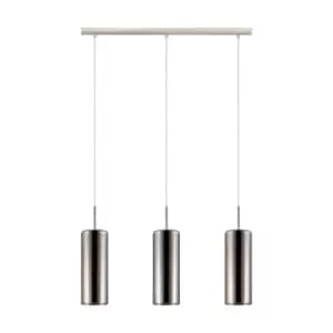 Pendant Light Colour Satin Nickel Shade Gold Color Glass Vaporized E27 3x15W