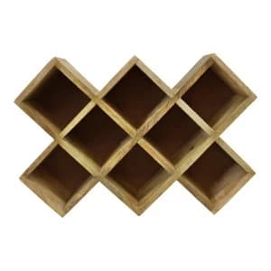 Freestanding Wooden Spice Rack, holds 8 bottles