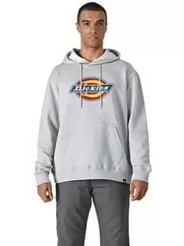 Dickies Logo Graphic Fleece Hoodie - Grey Size M Men