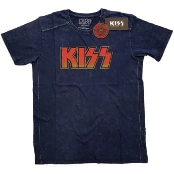 KISS - Classic Logo Unisex Large T-Shirt - Blue