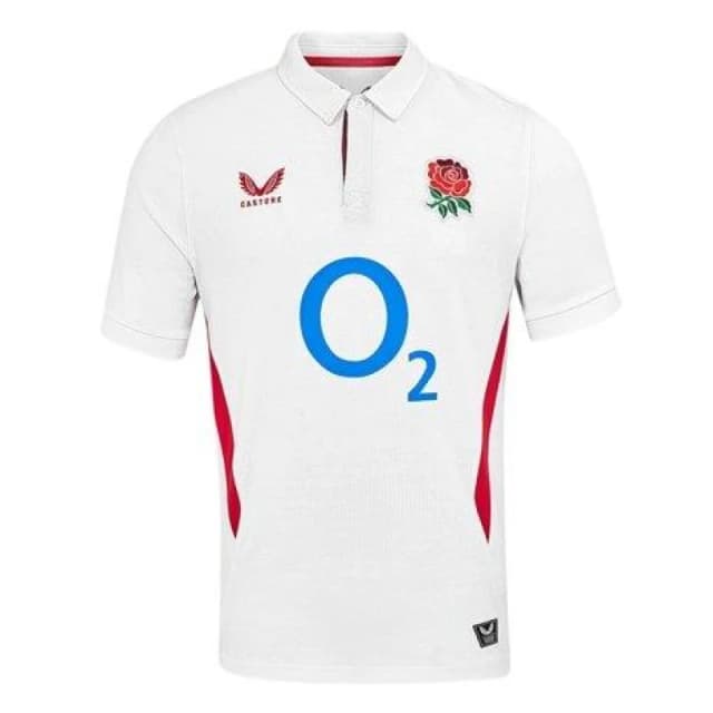 Castore England Rugby Home Classic Shirt 2025 Adults White/Red male S