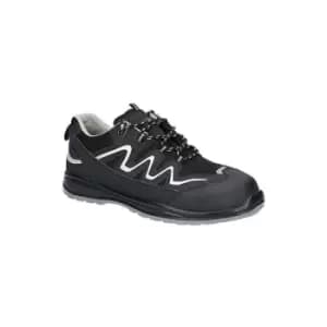 Centek Unisex FS313 Extra Light Water Resistant Nubuck Leather Safety Trainer (10 UK) (Black) - Black