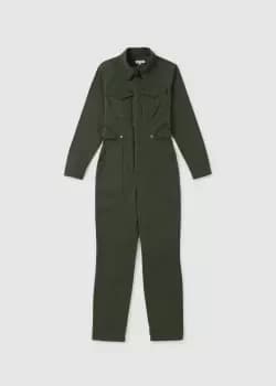 Good American Womens Fit For Success Long Sleeve Jumpsuit In Fern