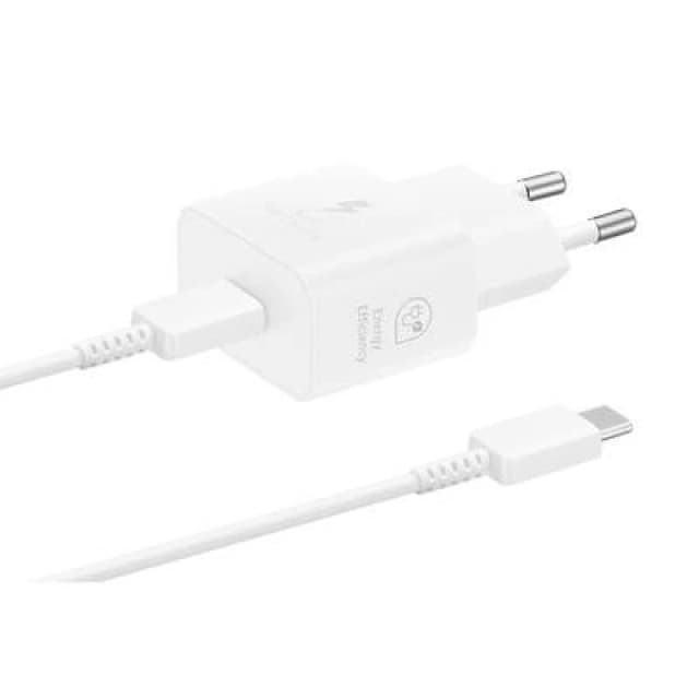 Samsung EP-T2510X Mobile phone charger type USB-C + quick-charge mode 25 W White EP-T2510XWEGEU