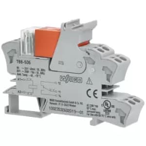 WAGO 788-506 24VAC 16A SPDT-CO DIN Rail Mountable Relay Module