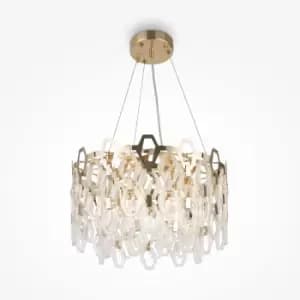Maytoni Tissage Classic 7 Light Pendant Ceiling Light Gold E14