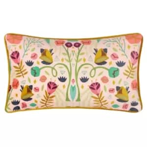Riverside Botanics Illustrated Cushion Pink
