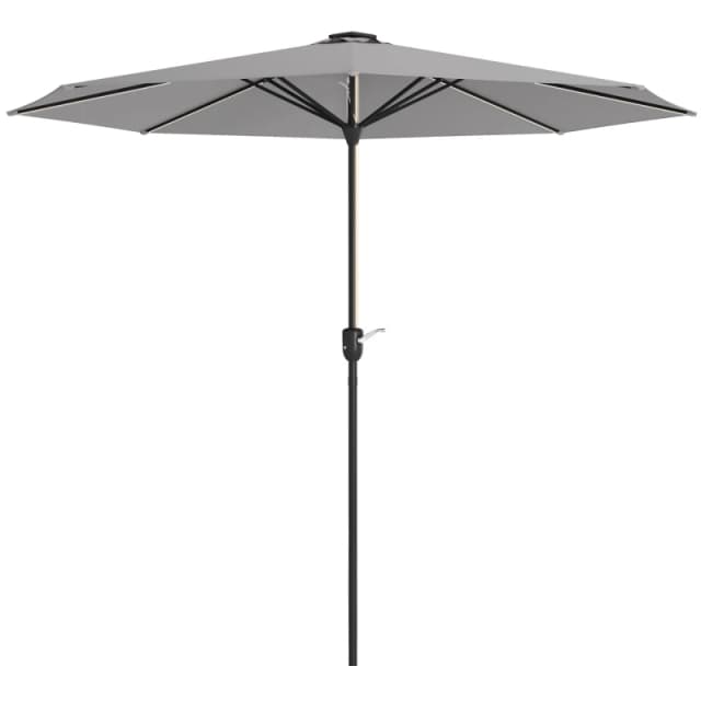Outsunny 2.65m Garden Parasol with Lights - Outsunny 84D-315V00LG