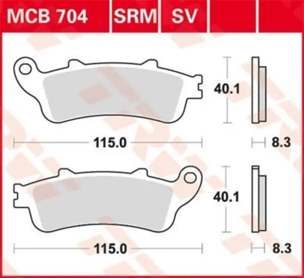 TRW Organic Allround MCB704 Brake pad set Brake Pad Set, disc brake (402)