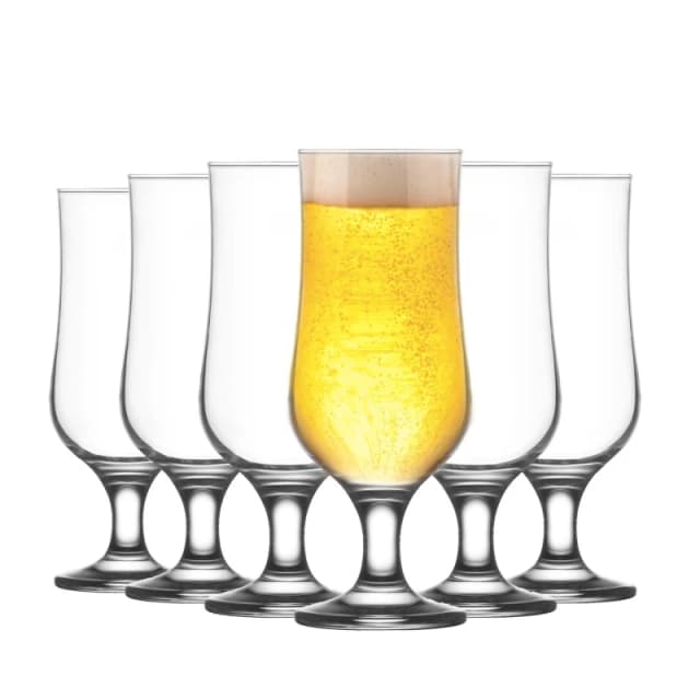 LAV Nevakar Hurricane Beer Glasses - 385ml - Clear - Pack of 12 Clear