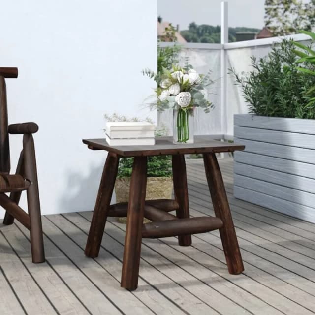 VIDAXL Side Table 49x49x50cm Solid Wood Spruce Vidaxl 8720845754686